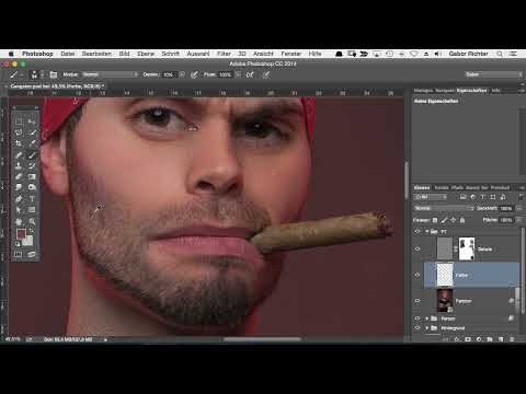 Çizgi roman tarzı Photoshop - 4.6 Frekans ayırma: renk ile boyama