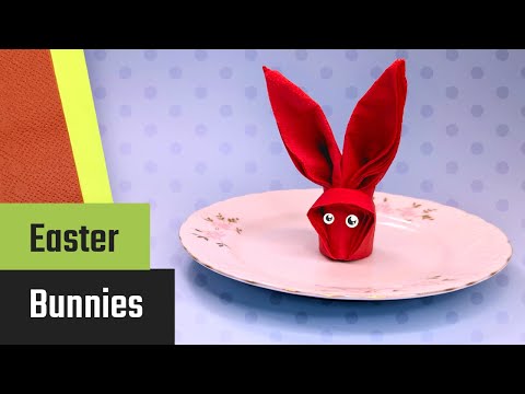 Forhåndsvisningsbillede: Osterhasen-serviet foldning: Enkel vejledning til festlige borde