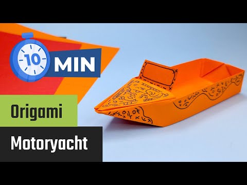Preview image: Origami motorboat: Instructions with video, photos, and description