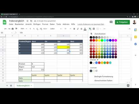 Google Sheets - tutoriaali: 10.4 indeksivertailu