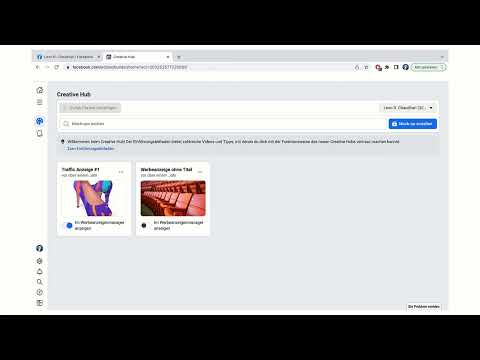 Facebook-markedsføring: 14.39 | Gem indholdsskabeloner i Creative Hub.