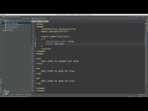 Basics HTML, CSS and JavaScript - 26 Internal Style Sheets