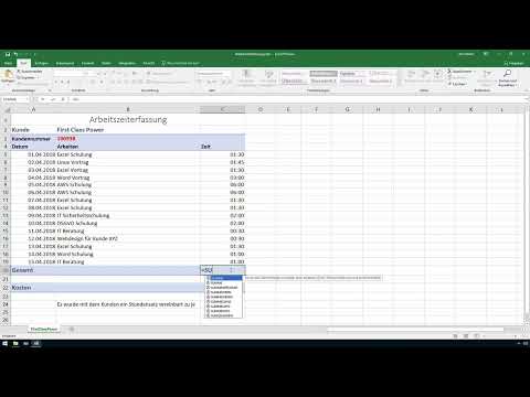 Excel training for more efficiency in the office: Calendar, organization chart & Co - 4.1 Adding hours correctly to record working time