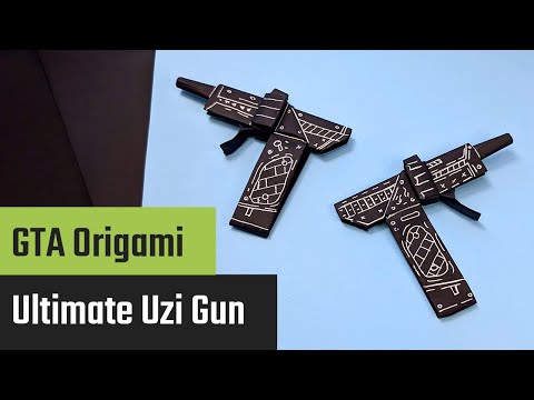 Forhåndsvisningsbillede: Uzi automat af papir: Trin-for-trin guide med fotos, video og beskrivelse