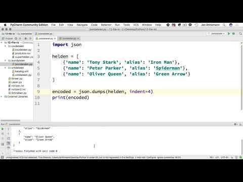 Ohjelmointi Pythonilla - 12.6 Tuonti/Vienti JSON-muodossa