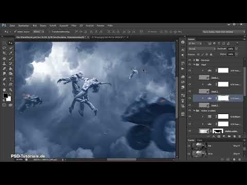 Photoshop - The Storm Dancers - Parte 14: Recortar pájaros, colocarlos en la composición y ajustarlos