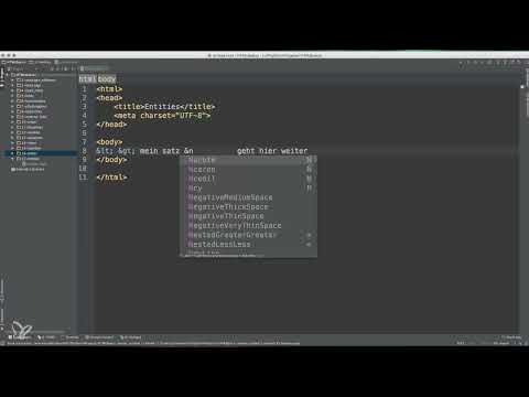 Basics HTML, CSS and JavaScript - 18 Using HTML entities