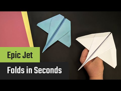 Vorschaubild: Papierflugzeug Rochen: Einfache Anleitung mit Fotos und Video für Kinder