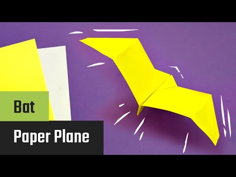 Vorschaubild: Fliegende Fledermaus Papierflieger: Fl&uuml;gel-Modell mit Video und Fotoanleitung