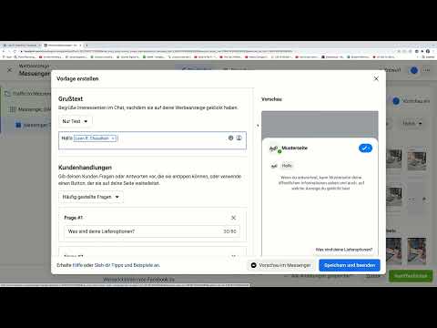 Facebook-markedsføring: 6.18 | Foruddefinerede samtaler