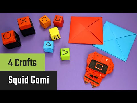 Forhåndsvisningsbillede: Origami-vagt fra Squid Game: Instruktion med video, fotos og beskrivelse