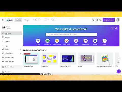 Tutorial di Canva: 3.1 | Dashboard - colonna di sinistra