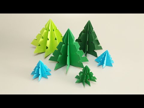 Forhåndsvisningsbillede: Fold juletræet i origami enkel vejledning 🎄