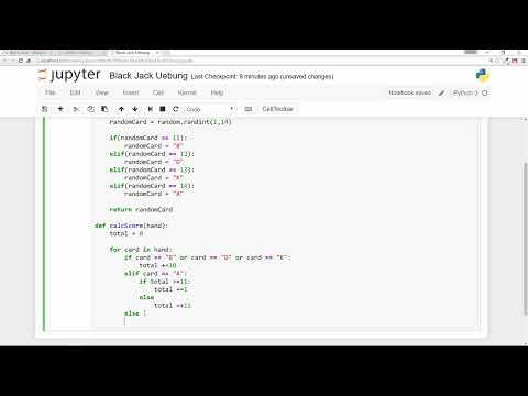 Python-Programmierung für Einsteiger – 28 Übungsaufgabe: Black Jack (Lösung)