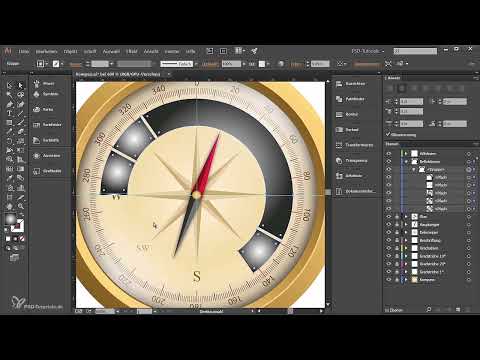Opret kompas i Adobe Illustrator - Del 6.