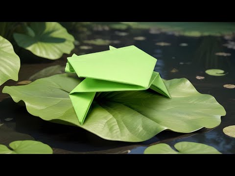 Forhåndsvisningsbillede: Hoppende origami-frø: trin-for-trin vejledning med fotos og video