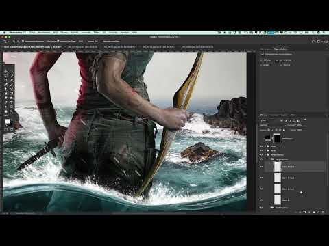 Opret plakat i stil med Tomb Raider - Fotograferings- og Photoshop-tutorial: 18 lange vandsprøjt.
