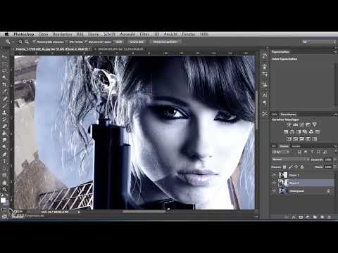 Airbrush sanatçıları için dijital fotoğraf düzenleme: Dijital boyama şablonu - Portre.