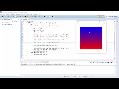 JavaFX käyttöliittymäkehitykseen - 41 Gradient värillä ja väri.