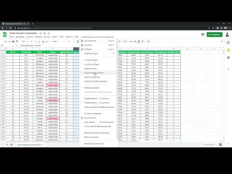 Google Sheets - opas: 5.1 Rivien ja sarakkeiden muokkaaminen