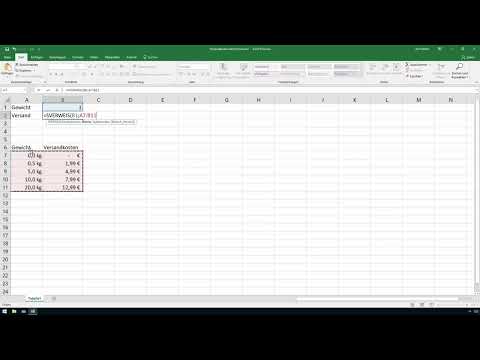 Excel course for controlling and sales: Assortment list, units, currency & Co - 3.4 Calculate shipping costs