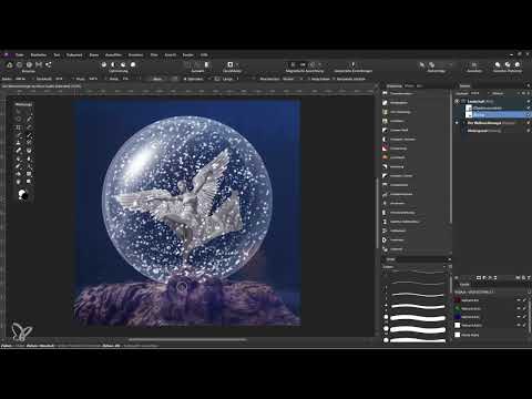 Compositing in Affinity Photo: Christmas angels - 8 background and final steps