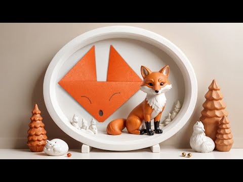 Forhåndsvisningsbillede: Fold en ræv af papir - nemt origami for børn fra 3 år