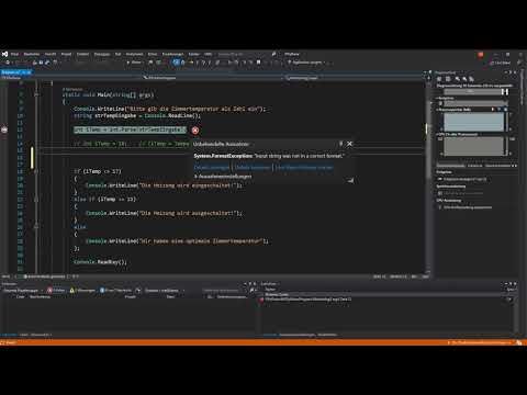 C#-Programmierung: 8.3 | If, TryParse, Parse