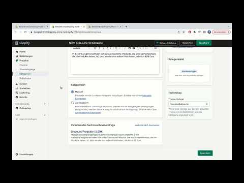 E-Ticaret Kursu: 5.19 | Shopify - Kategori oluşturma
