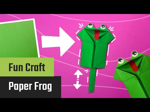 Esikatselukuva: Origami-sammakko liikkuvalla suulla - ohjeet valokuvilla ja videolla
