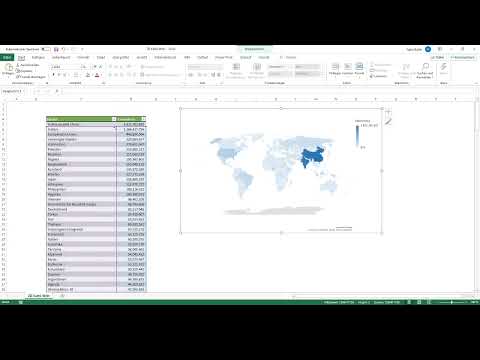 Cr&eacute;er un graphique sur Excel : 5.10 | Carte 2D du monde