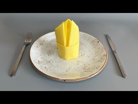 Imagen de vista previa: Instrucciones para doblar una servilleta en forma de sombrero: con fotos y v&iacute;deo