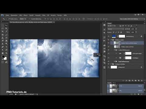 Photoshop Birleştirme - Fırtına Dansçıları - Kısım 03: Daha fazla bulut yerleştirin ve ayarlayın.