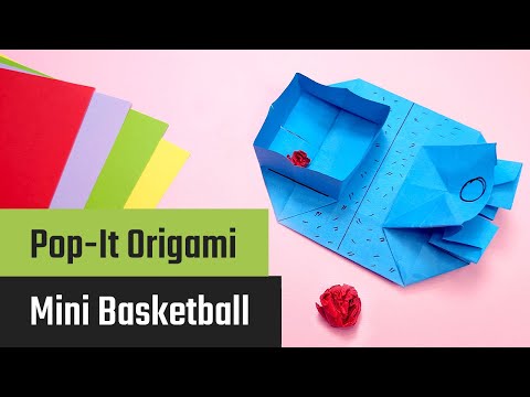 Forhåndsvisningsbillede: Pop-It Origami Basketball: Vejledning med video, billeder og beskrivelse