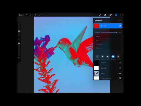 Procreate Tutorial - Basics of digital drawing on the iPad: 3.9 | Layer blending modes: difference and color