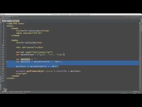 Grundlagen JavaScript – 13 for-Schleifen