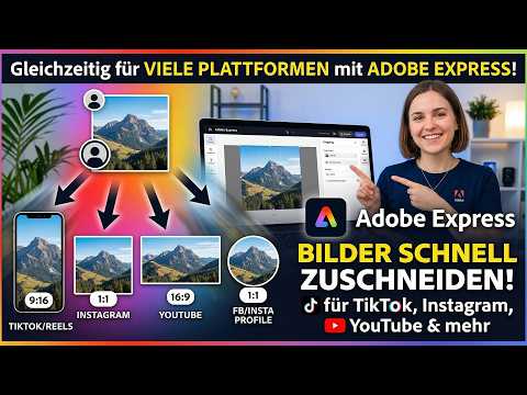 Vorschaubild: Bilder gleichzeitig zuschneiden f&uuml;r verschiedene Plattformen mit Adobe Express