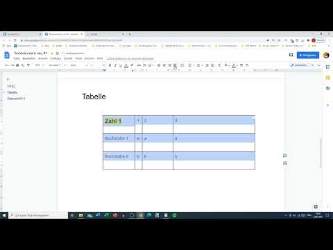 Google Belgeler öğretici: 8.1 | Tablolar ekle