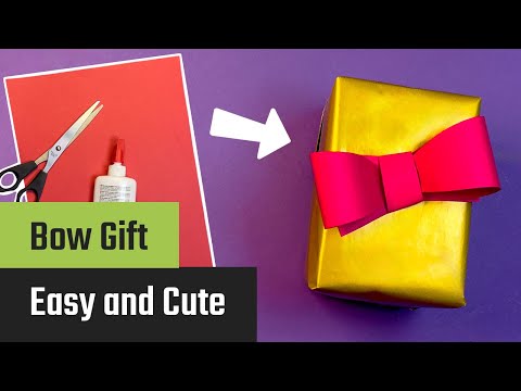 Preview image: Paper Bow for Gifts: Simple Instructions with Photos and Video