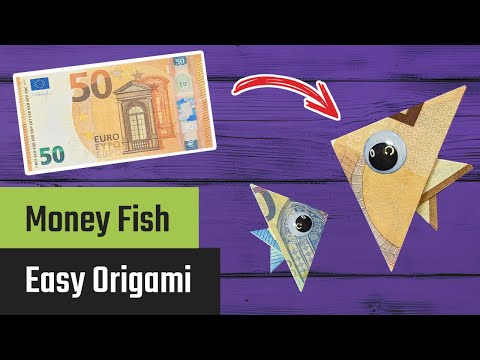 Vorschaubild: Geldschein Fisch - Faltanleitung mit Video und Fotos