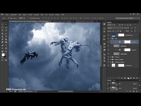 Photoshop kompozisyonu - Fırtına Dansçıları - Bölüm 12: Kamyonu birleştir ve araçları yerleştir