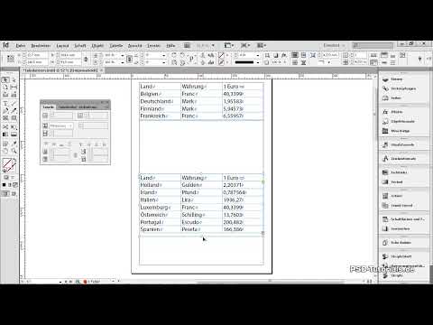 Tabulations et tableaux dans InDesign