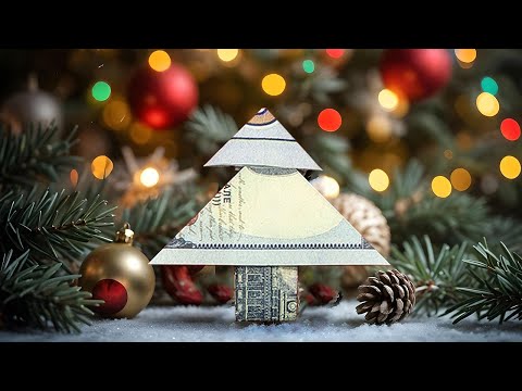Vorschaubild: Geldscheine als Tannenbaum falten: Anleitung mit Fotos und Video
